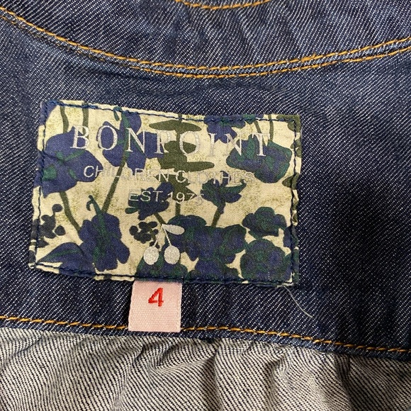 Bonpoint Girls Destiny Jumpsuit Romper Long Sleeve Denim look size 4 - Picture 7 of 12